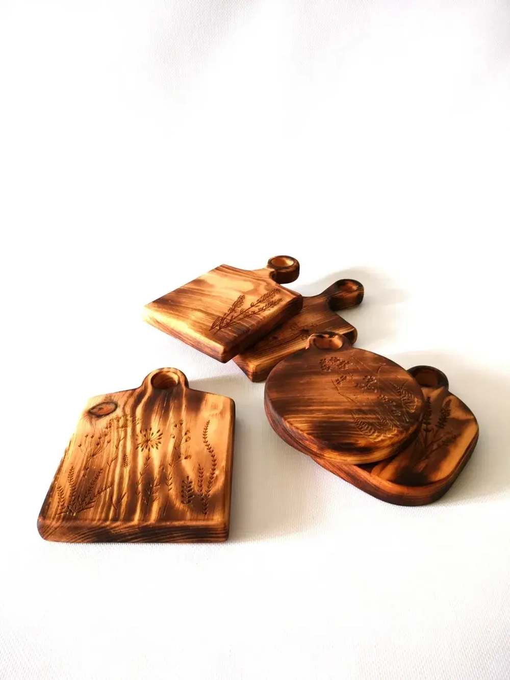 Набор досок разделочных из дерева сервировочных 5 шт.