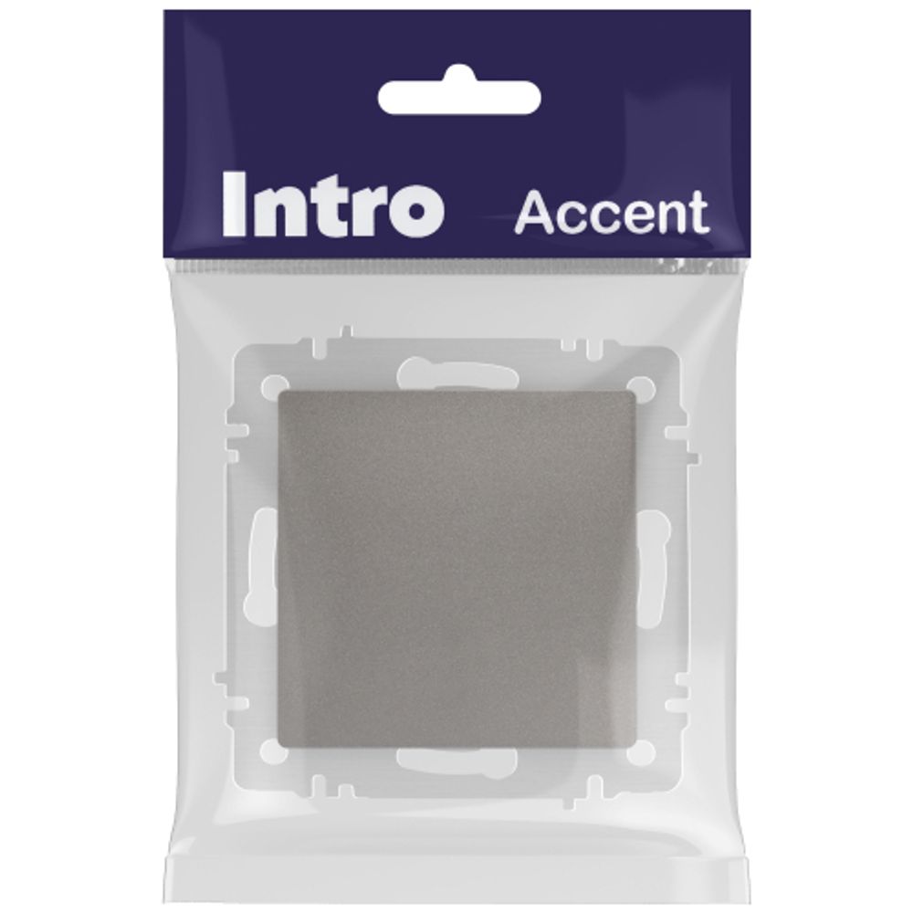 Кнопка Intro Accent 6-109-09 10А-250В IP20 СУ AL/CU титан | Intro