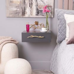 Тумба прикроватная Ин Блум подвесная Серый