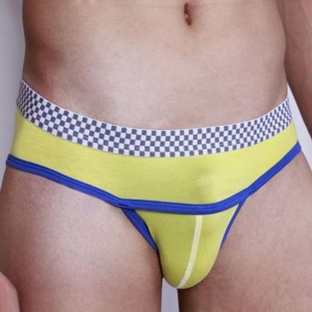 Мужские трусы брифы салатовые с карманом Superbody Pocket Brief Light Green