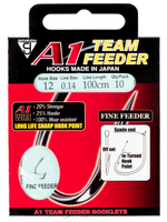 Крючки с поводком Gamakatsu Booklet A1 FINE FEEDER размер 12/0, 16мм 100см (упк.10шт.)
