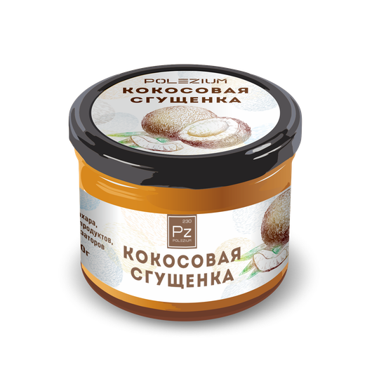 Кокосовая сгущёнка Polezium, 230г