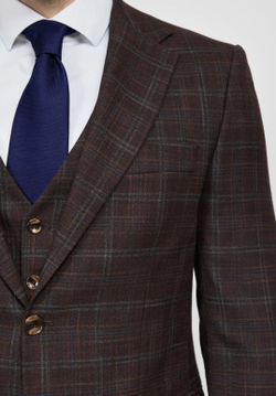 Мужской классический костюм (бордовый) В67