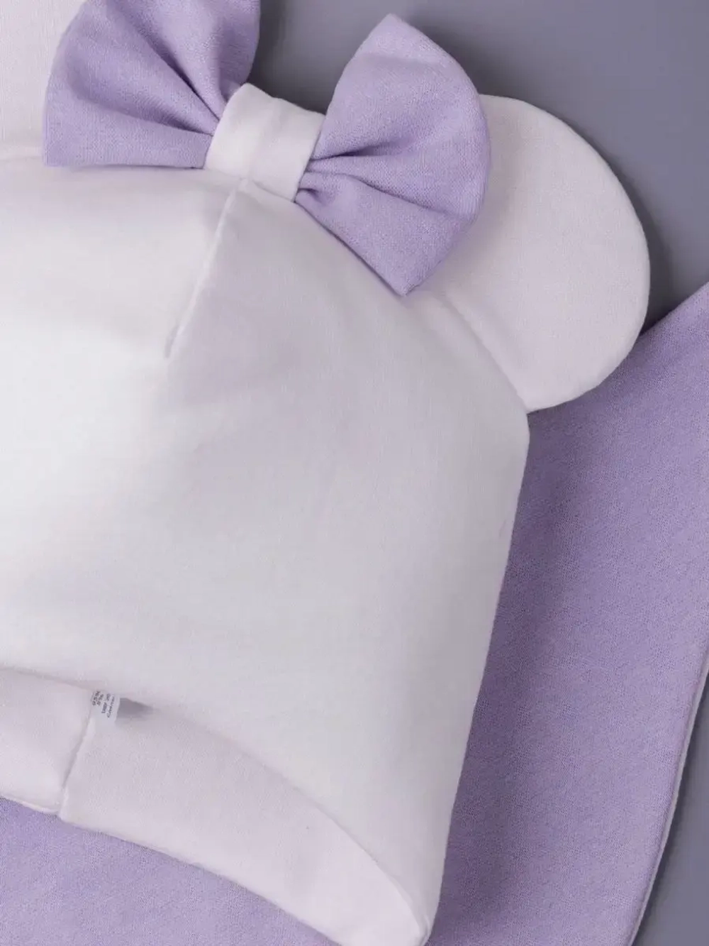 Шапка для девочек с ушками и снуд на осень