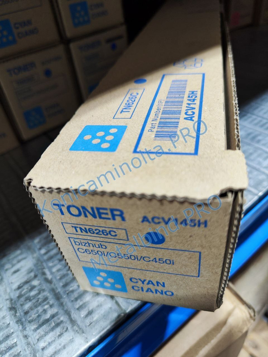 Тонер TN-626C Konica Minolta оригинальный синий 50% ACV145H