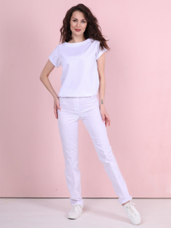 Белые брюки медицинские Б-110 клеон проф
