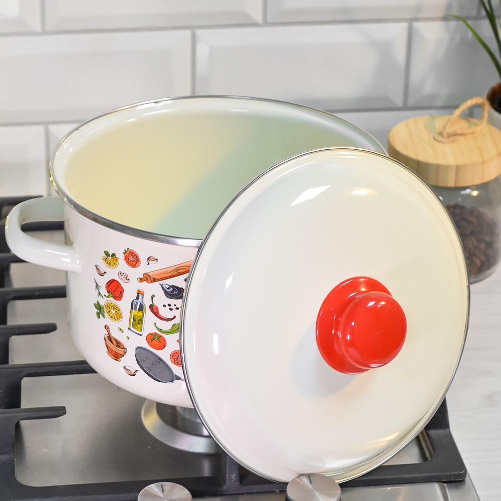 Кастрюля 4л "Моя кухня" слоновая кость