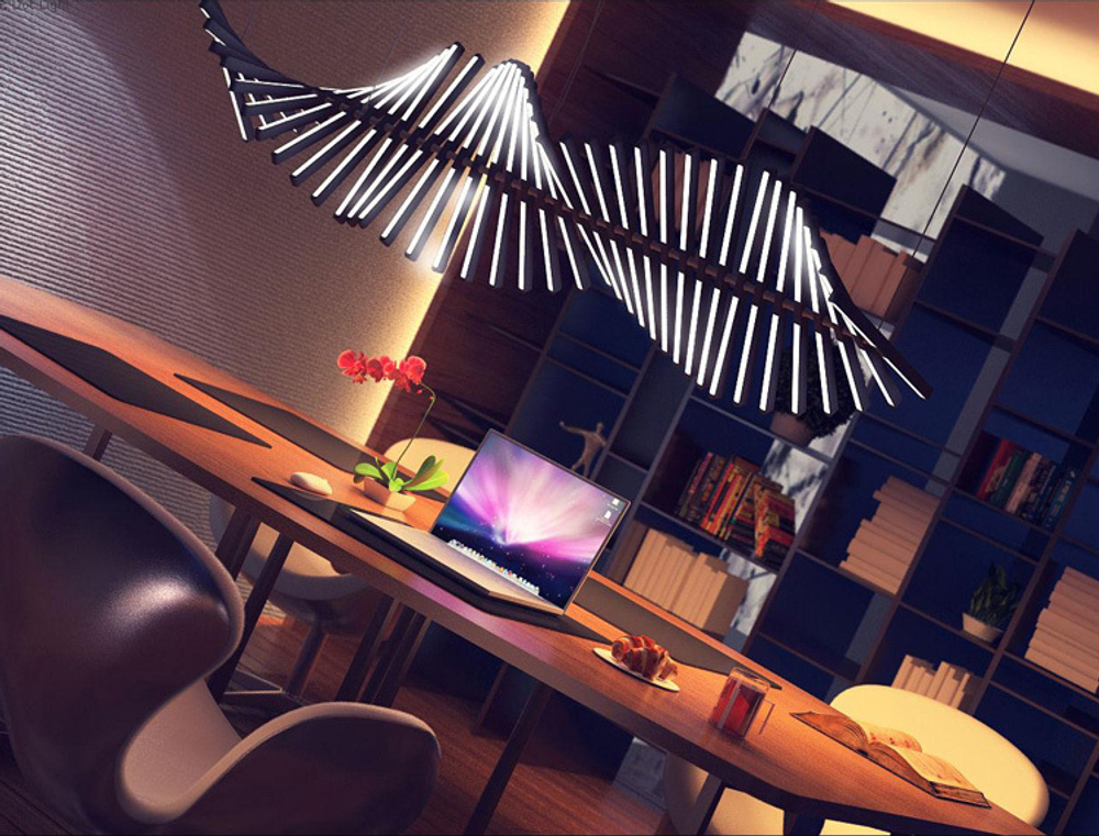 Pendant design lamp Rhythm by Vibia L190 (Black)