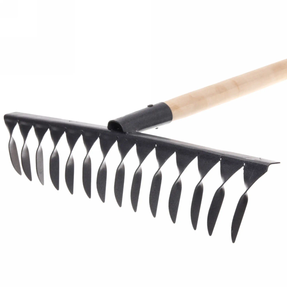 Грабли витые 14 зубьев с черенком 1 сорт