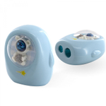 Точилка пластиковая Yalong "Космонавт", 2 отверстия, фигурная, с контейнером, цвет корпуса голубой, картонная упаковка