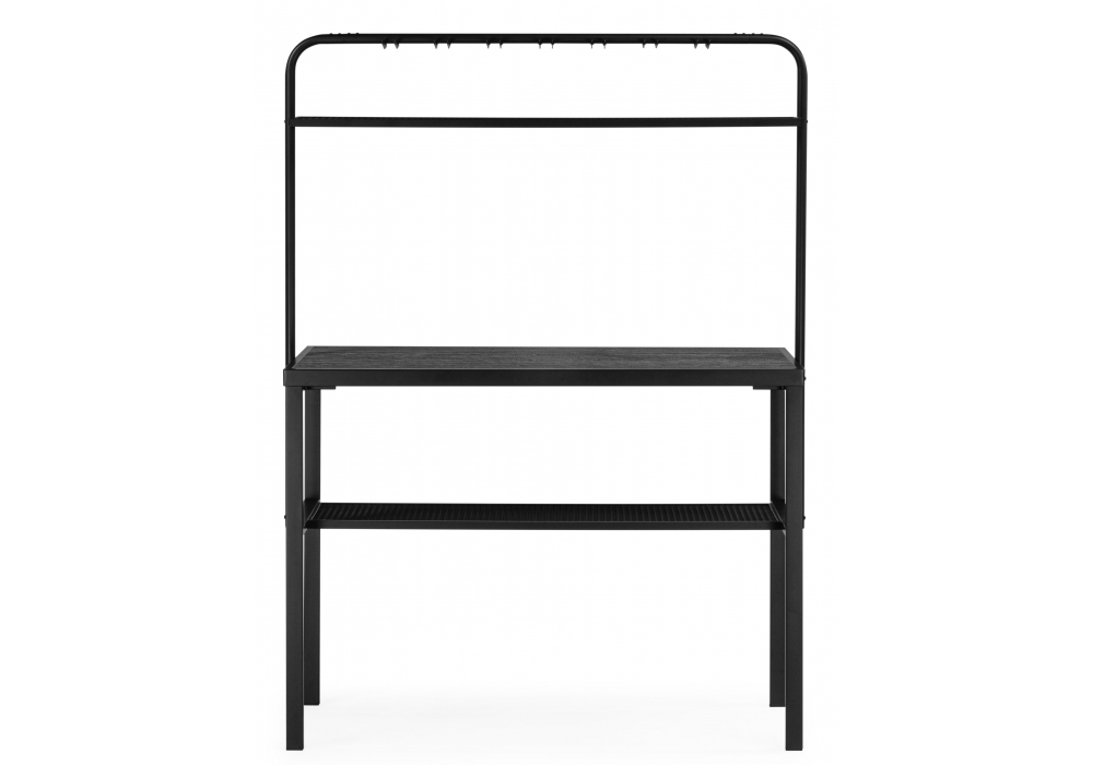 Барный стол Woodville Сари 120х50х171 дпк графит, черный, ножки черные