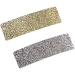 Заколка-автомат для волос «AKS - DesignPRO», прямоугольник, цвет золото и хром, 8*2,3см