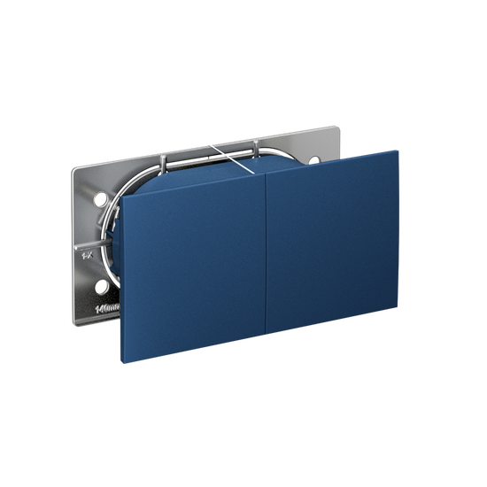 Розетка 2-м. AtlasDesign 16А с заземл. защ. шторки со сдвижн. крышкой в сборе аквамарин SE ATN001128