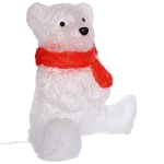 Фигура светодиодная «Мишка в шарфике» 27*20*25 см, 30 ламп LED, авторежим, 220V, Белый