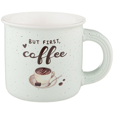Кружка 355мл But first coffee, белая