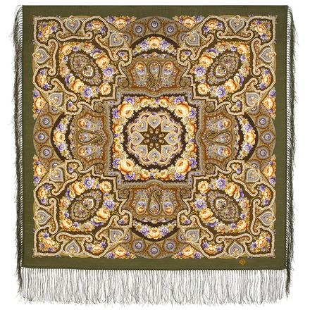 Павловопосадский платок Золотце 2003-9