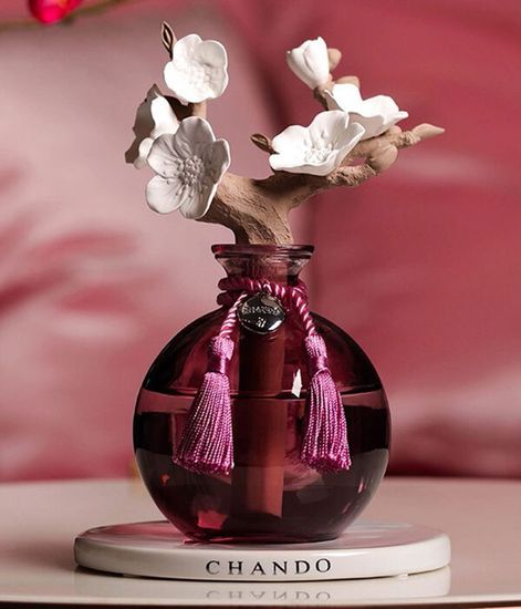 Peach blossom, ароматический диффузор с необычными палочками, Chando