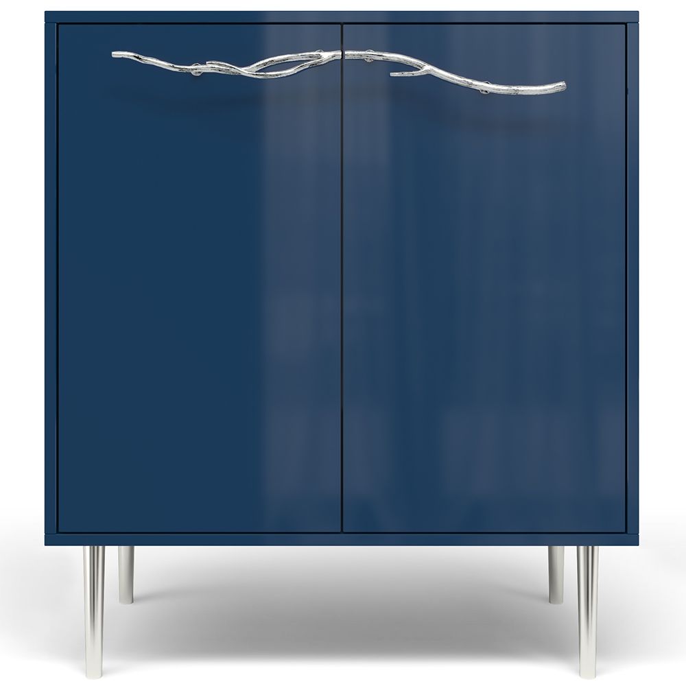 Комод Арт Колор Стайл Сильвер с 2 полками Королевский синий