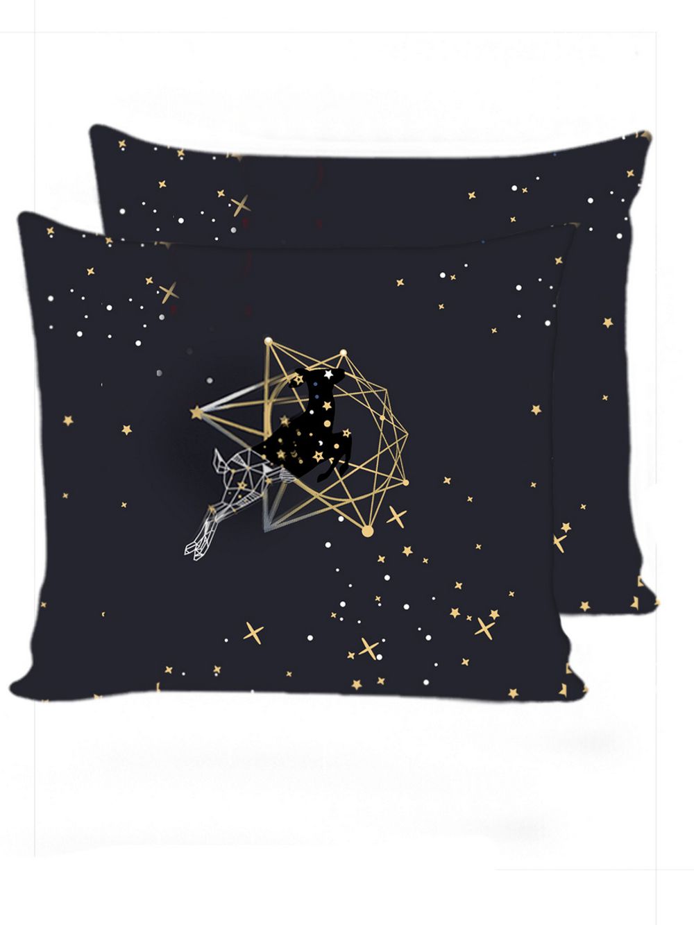 Постельное белье полисатин Simple House "Звездный олень" 1,5-сп Наволочка 70х70 см 1 шт Простынь 150x215 см Пододеяльник 145x215 см