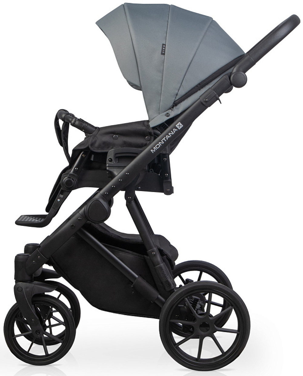 Детская коляска Riko Basic Montana Plus X 2 в 1 45 Grey (серый)