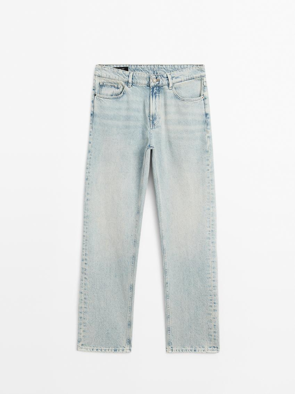 Massimo Dutti Зауженные джинсы из 100% хлопка, индиго