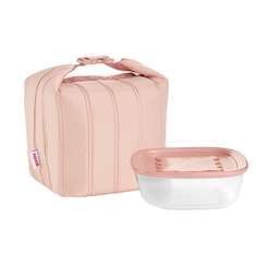 Набор из термосумки и контейнера handy bio, 1,4 л, розовый