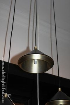 Bert Frank Shear Pendant Black & Brass pendant