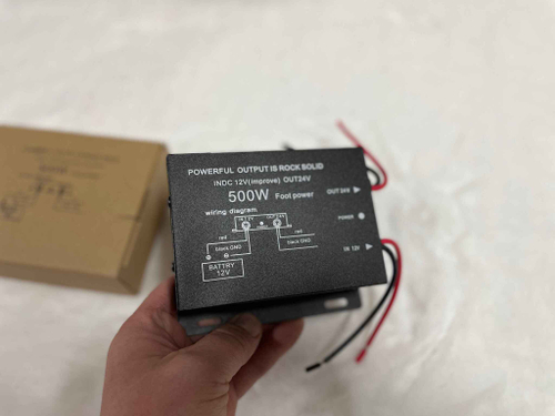 500W (12 в 24) / Повышающий преобразователь с 12V - на 24V, 500 Вт, бурый (1 шт.)