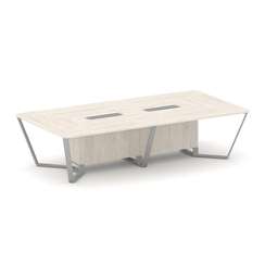 Steel Meet Стол переговорный прямоугольный KDK-PR.B.SP-12 Денвер Светлый/Металл Серый 3200*1600*750