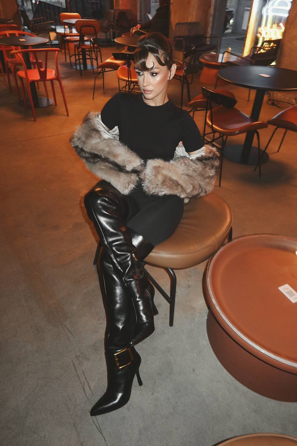 Ботфорты GH из эко кожи/Натуральная шерсть