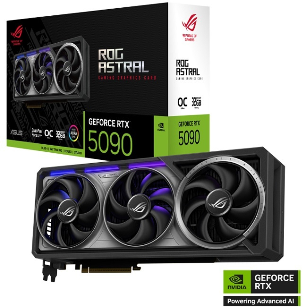 Видеокарта ASUS GeForce RTX 5090 GAMING OC 32GB (ROG-ASTRAL-RTX5090-O32G-GAMING), (90YV0LW0-M0NA00)