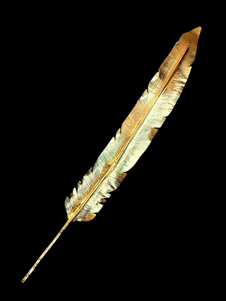 Брошь ПЕРО (под заказ)