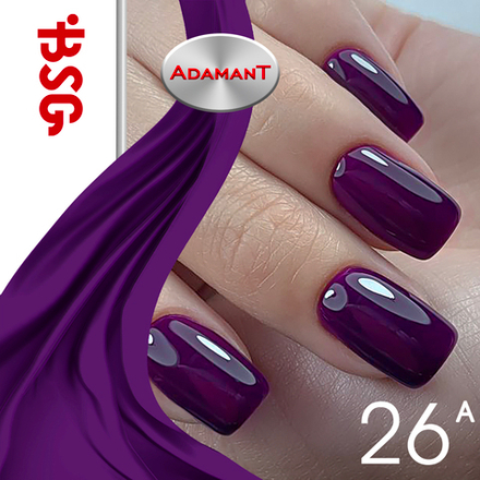 Цветной жёсткий гель-лак Adamant №26А - Фиолетовый ирис (8 мл)