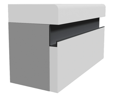 Ручка-профиль торцевая J-line (ДСП+стекло), 5000мм, золото матовое, AQ