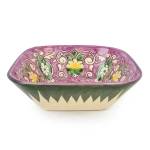 Салатница квадратная Риштанская Керамика 13 см, Qora galam