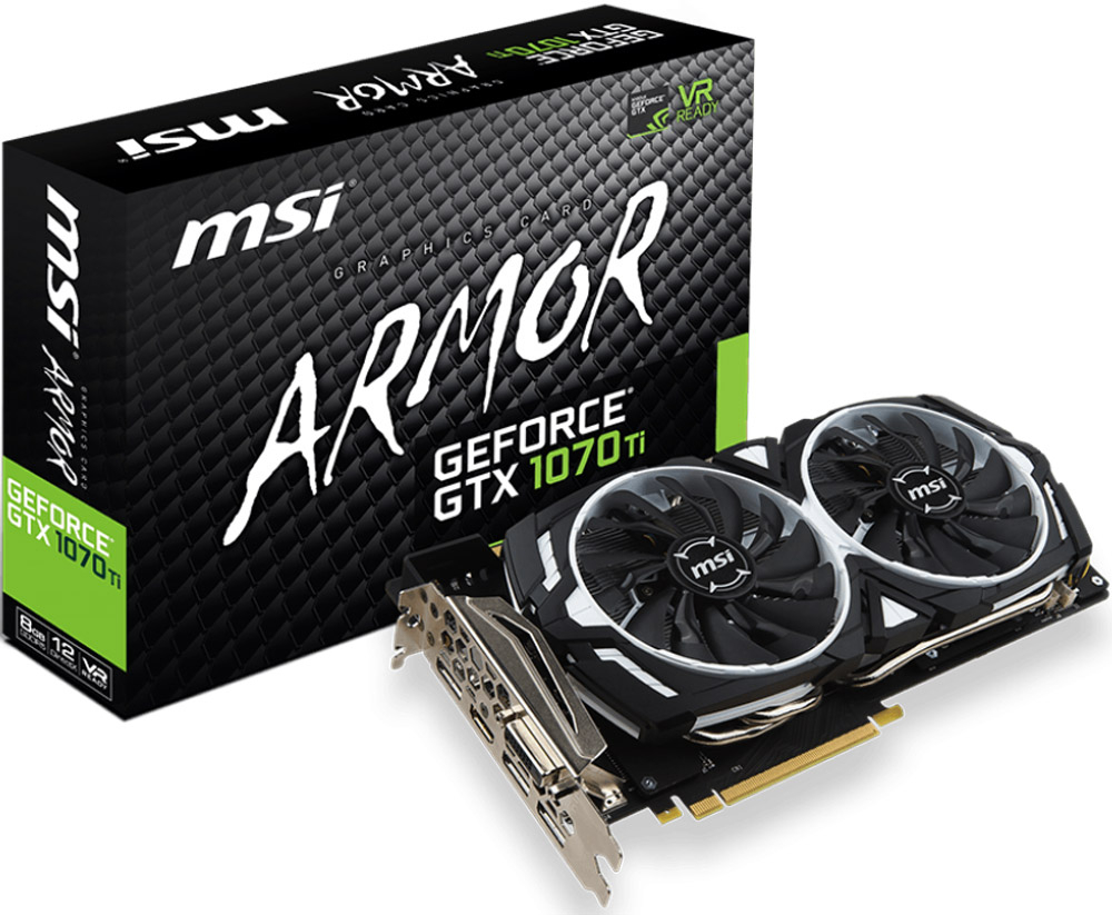 Видеокарта MSI GeForce GTX 1070 Ti ARMOR 8Gb