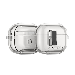 Усиленный тонированный чехол для AirPods Pro 2, Dux Ducis, серия PECR Series (встроенная подставка для смартфона)