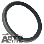 Оплетка на руль круглая Coolpart DIAMOND 50  (37*38) к/з черный/белый СТРАЗЫ A268BL-WT