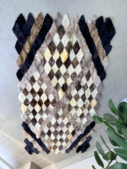 Покрывало меховое ковер из шкуры овчины