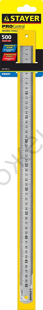 STAYER длина 0.5 м, нержавеющая линейка, Professional (3427-050)