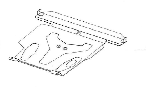 Защита картера и КПП (сталь 2 мм) для Nissan Bluebird Sylphy (G10) 2000-2006 (V - все) Alfeco.ALF1517st
