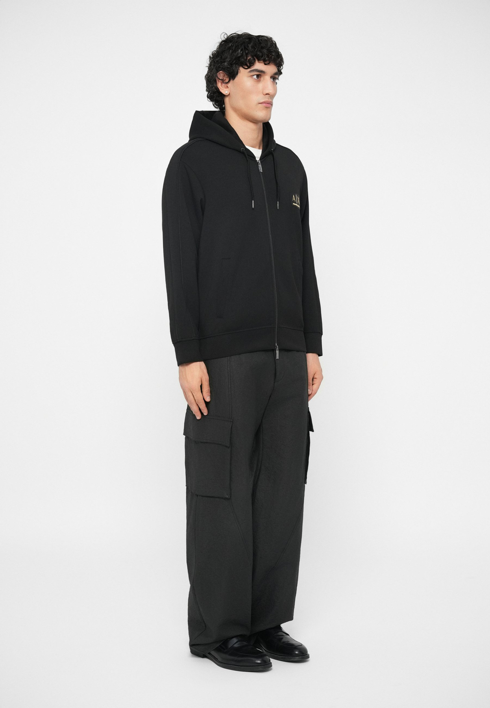 Armani Exchange Толстовка на молнии - Чёрный