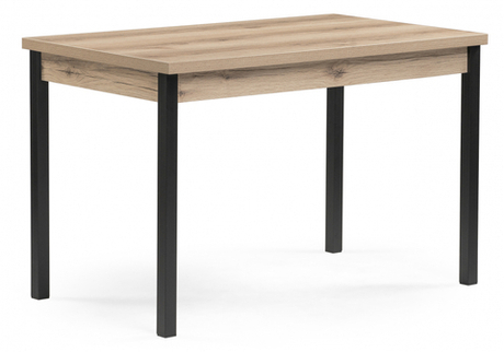 Стол деревянный Woodville Оригон делано, черный матовый, ножки черные