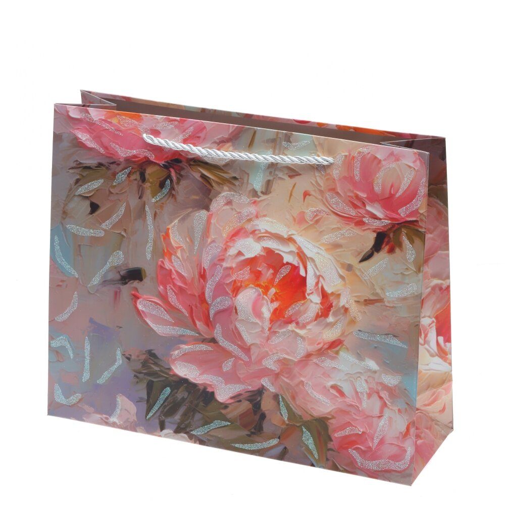 GAEM Пакет подарочный M (бумага 210г/м2, блок 12шт), L32 W10 H26 см, 4в.