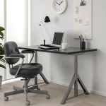 Письменный стол с регулировкой высоты - IKEA IDÅSEN/IDASEN, 120х70х65-79 см, черный/темно-серый, ИДАСЕН ИКЕА