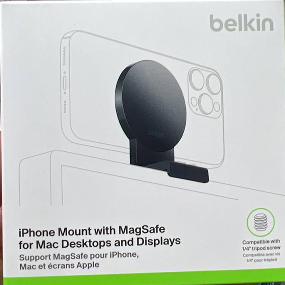 Крепление Belkin для iPhone для настольных компьютеров и дисплеев Mac (MMA007dsGY), черный