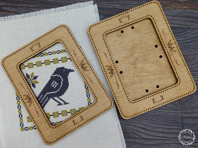 Прямоугольная рама с окном под вышивку 10х7 см