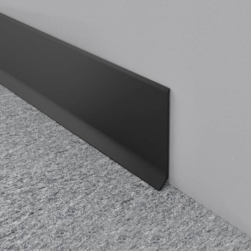 Алюминиевый плинтус ПЛ-60 черный муар 3000 мм