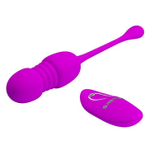 Лиловое виброяйцо Callieri с поступательными движениями и пультом ДУ (Цвет: лиловый)