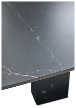 Стол BALDE 140 MATT BLACK MARBLE SOLID CERAMIC / BLACK